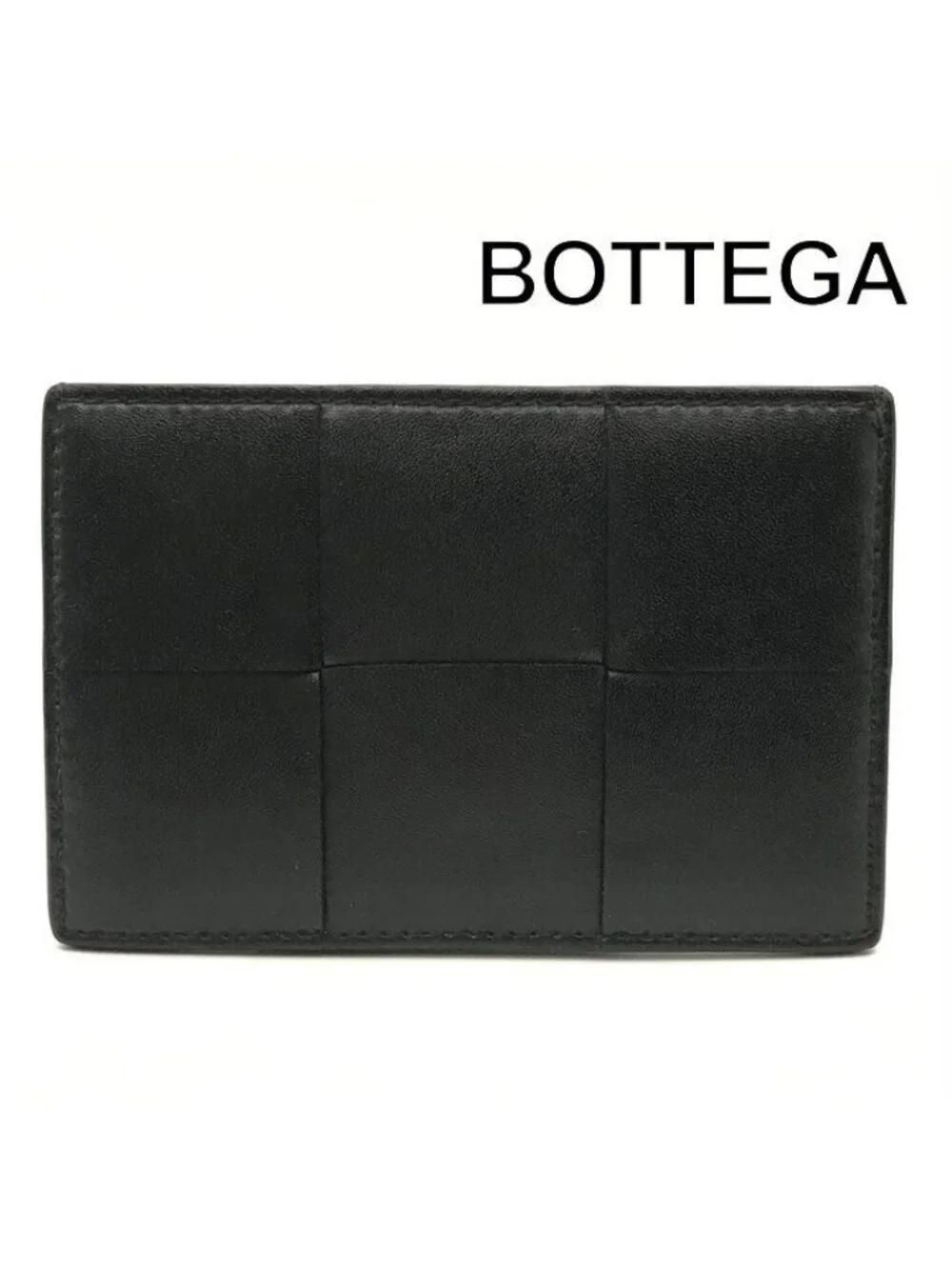 Bottega Veneta Intrecciato Leather Card Case Wallet Black